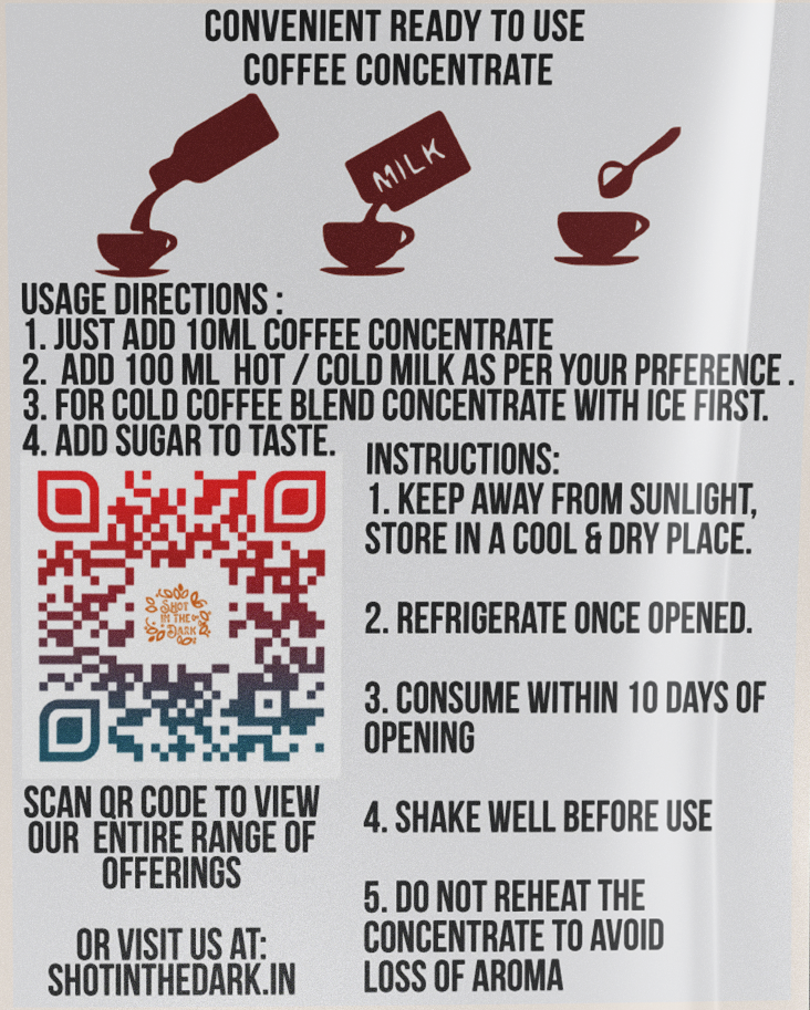 100% Dark Coffee Concentrate