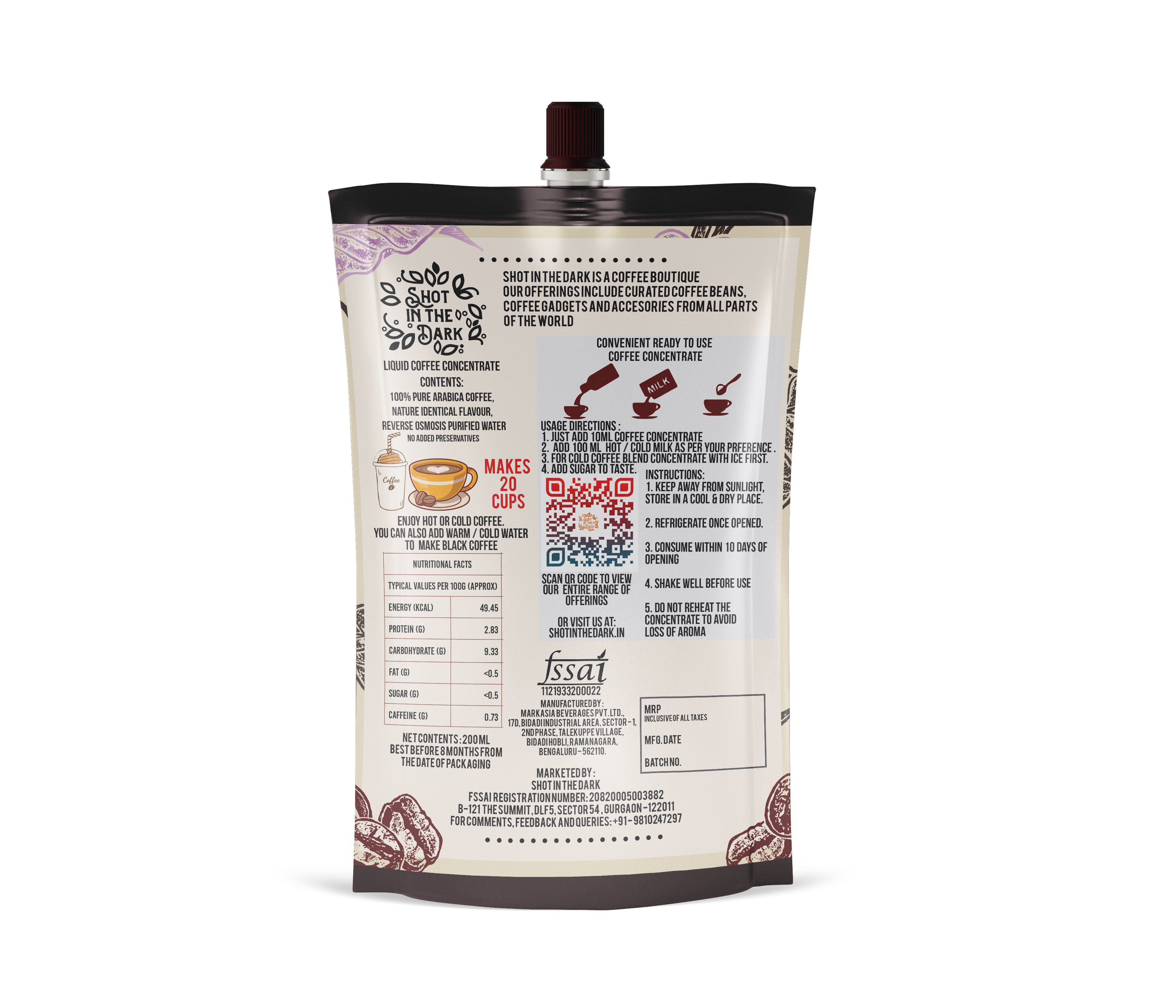 Tiramisu Coffee Concentrate
