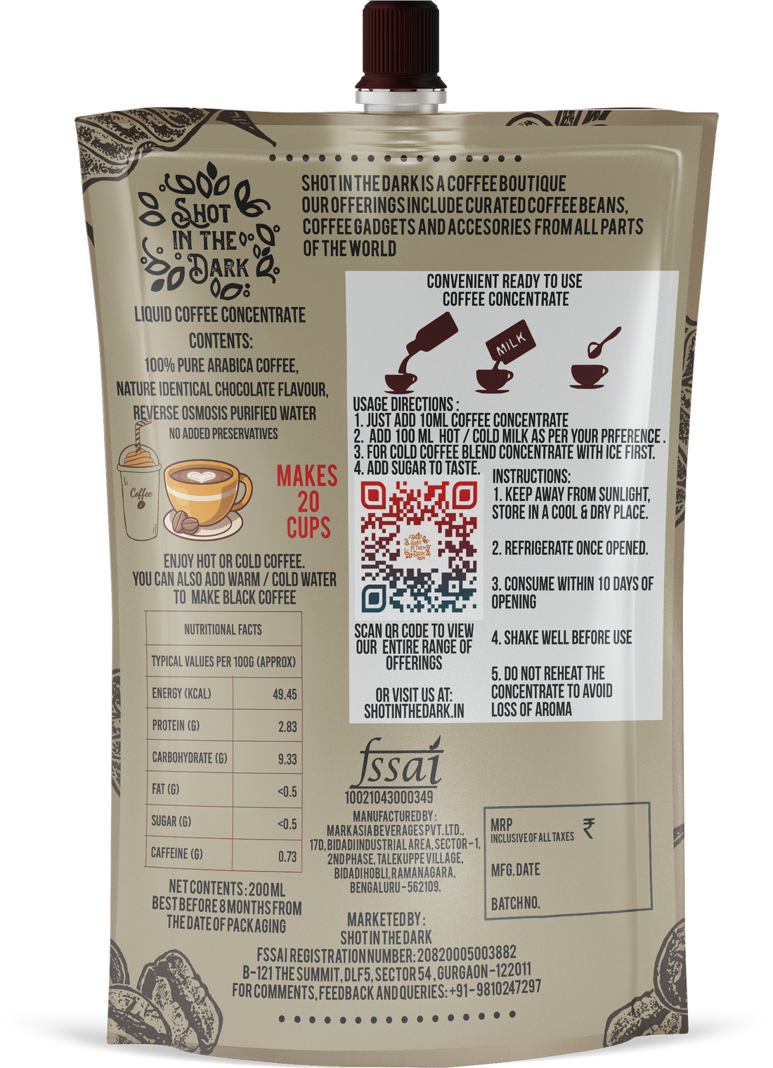 Chocolate Artisan Coffee Concentrate
