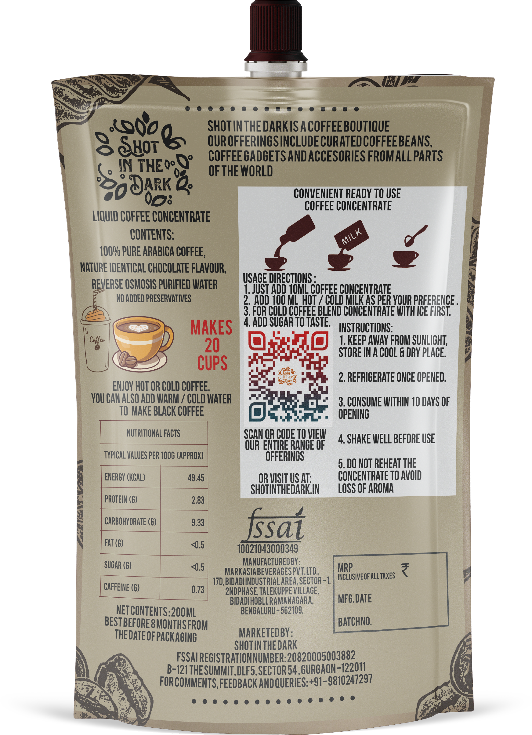 Chocolate Artisan Coffee Concentrate