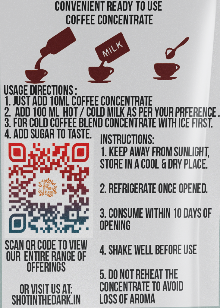 Vanilla Coffee Concentrate